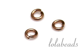 50 stuks Rosé Gold filled oogje open ca. 6x0.6mm