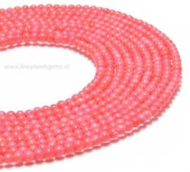 Roze Koraal kralen rond ca.3mm (H21)