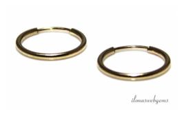 6 Paar Gold filled creolen ca. 14mm