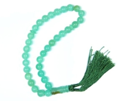 Jade Mala zee-groen rond ca. 12mm