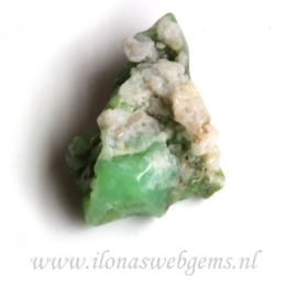 Chrysopraas side drill kraal / hanger ca. 50x30x16mm (25)