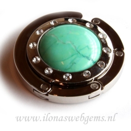 Tassenhaak met groene Howliet