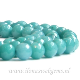 Jade turquoise facet rond ca. 6,5mm