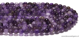 Amethyst kralen facet rond ca. 6mm (G37)