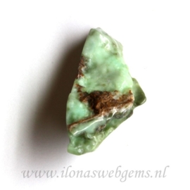 Chrysopraas side drill kraal / hanger ca. 70x34x19mm (19)