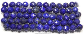 Lapis lazuli kralen facet rond ca.6,5mm (Q63c)