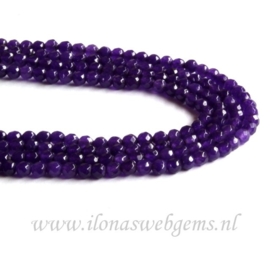 Jade Amethyst facet rond Ca. 4.5mm