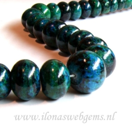 Chinese Chrysocolla rondellen choker