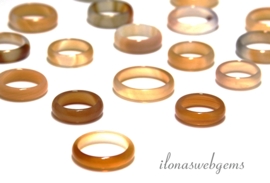 6 stuks Agaat ring mix ca. 21x6x2,5mm(B10)