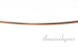 4 stuks rosé vermeil Omega choker 39cm