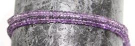 Amethyst kralen rondellen Brazilië ca. 4x2mm (M246)