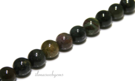 10 strengen Indian Agaat kralen rond ca. 10mm (46)