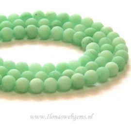 Jade mat mint groen rond ca. 6,5mm