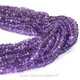 Amethyst handgefacetteerde rondellen ca. 4x3mm (i41)