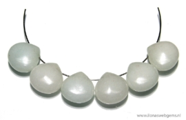 6 Jade druppels plat ca. 15x15mm (BB2p)