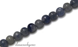 10 strengen blauwe Aventurien kralen rond ca. 4mm (16)