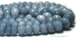 Blue Spounge Quartz choker  ca.14x10mm B Kwaliteit  (J97)