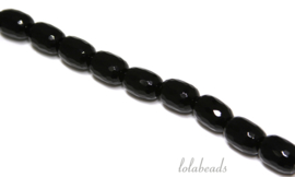 10 Strengen Onyx kralen facet barrel ca. 13x18mm