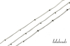 3 meter sterling zilver schakels / ketting 1mm