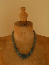 Aquamarijn choker ca. 7-26mm