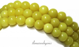 10 strengen Lemon Jade kralen rond ca. 8mm