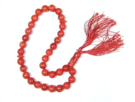 Jade Mala rood rond ca. 14mm