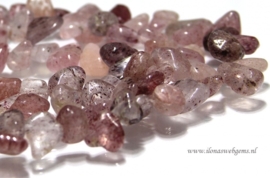 Strawberry Quartz kralen ca. 9x8x4-14x10x4mm (M82)