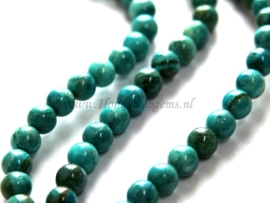 Zebra Jaspis turquoise rond ca. 8mm