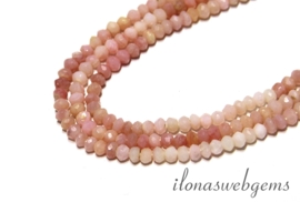 Roze Opaal kralen facet rondel ca. 4x3mm(M242)