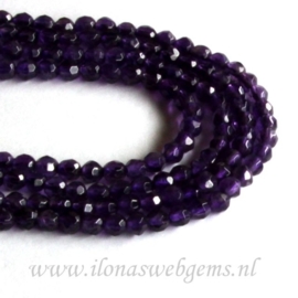 Amethyst facet rond ca. 4,5mm A kwaliteit