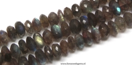 Labradoriet kralen facet rondel ca. 7x4 mm AA kwaliteit (i39)