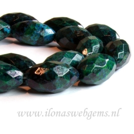 Chinese Chrysocolla facet ca. 25x15mm