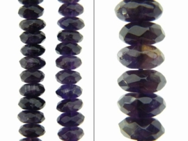 Amethyst facet rondellen ca. 8x4mm