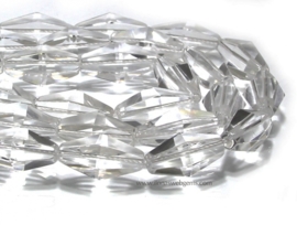 Bergkristal kralen facet ca. 21x10mm A kwaliteit (i173) (30%)