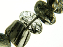 (Rutiel) Toermalijnkwarts nuggets ca. 10mm