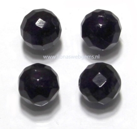 1 Amethyst kraal grote facet rond ca. 10mm (G78a)