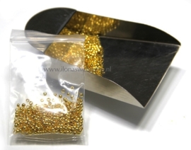 Knijpkraaltjes rond goudkleur ca. 3mm (Ve44b)