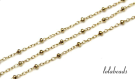 3 meter Gold filled schakels / ketting ca. 1mm