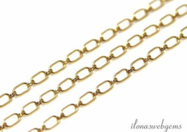 3 meter 14k/20 Gold filled schakels / ketting ca. 6x3.4mm