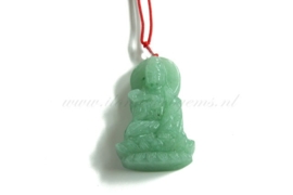 Jade Kwan yin ca. 40-43x22mm