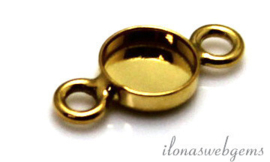 10 stuks Vermeil connector voor cabochon 6mm