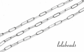 3 meter sterling zilveren ketting ca. 6x2.5mm