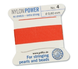 CORAL: Griffin Rijgdraad Nylon 0.60mm No. 4 (NY8)