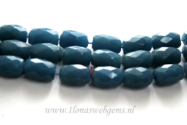 Jade blauw-grijs facet ca. 21x14mm