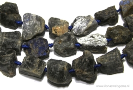 Labradoriet kralen choker 'rough' ca. 25x15-21x15mm (i154)