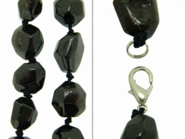 Granaat free shape ca. 13mm geknoopte streng XXLang