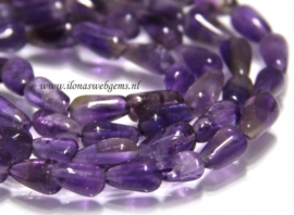 Amethyst kralen ca.8x4mm (46) (H196)