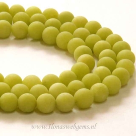 Jade mat appeltjes groen rond ca. 8,5mm (G162)