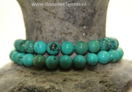 Turquoise Howliet rond ca. 12mm (M151)