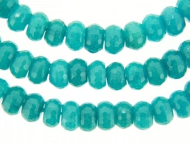 Jade facet rondellen ca. 8x5mm